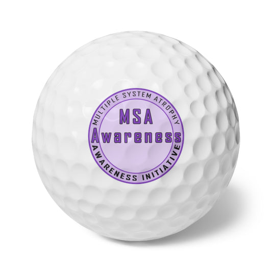 MSA Awareness Golf Balls - Support Multiple System Atrophy, Unique Gift for Golfers, Charity Fundraiser, Sports Enthusiast