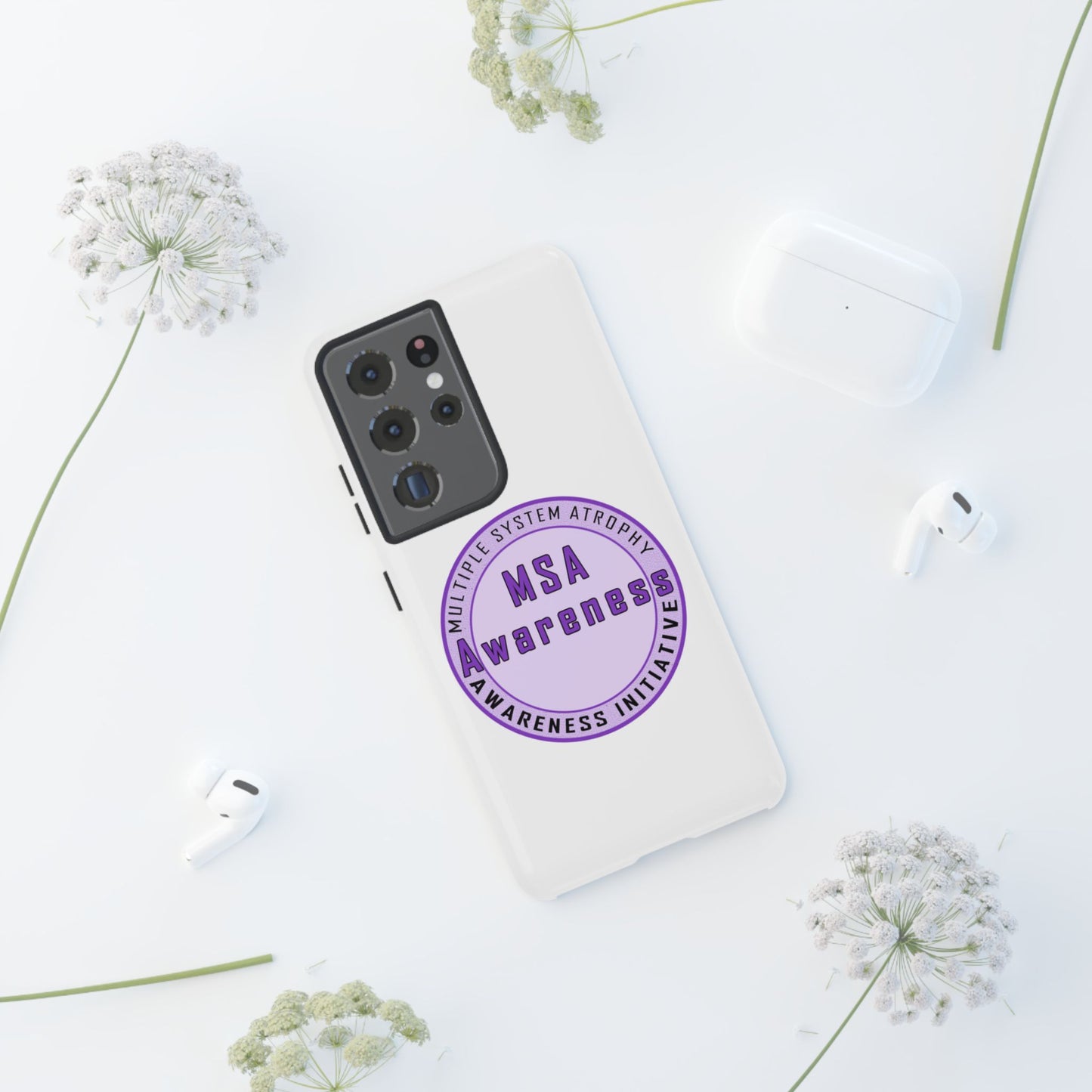 MSA Awareness Phone Case | Tough Cases for Support, Gift for Caregivers, Awareness Month, Customizable Design