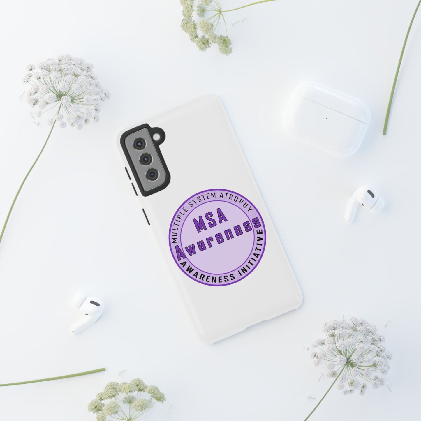 MSA Awareness Phone Case | Tough Cases for Support, Gift for Caregivers, Awareness Month, Customizable Design