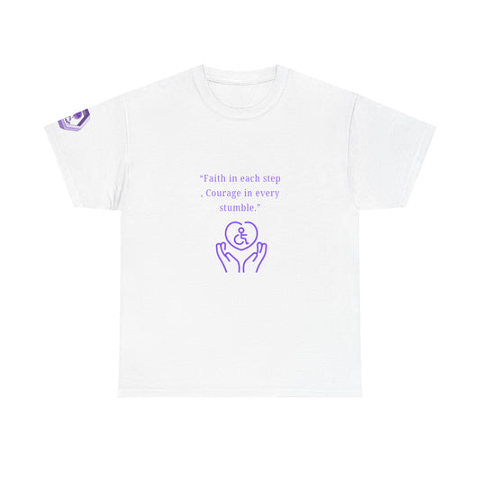 Inspirational Quote T-Shirt - Faith & Courage Tee, Motivational Apparel, Unisex Graphic Shirt, Gift for Friends, Encouragement Wear