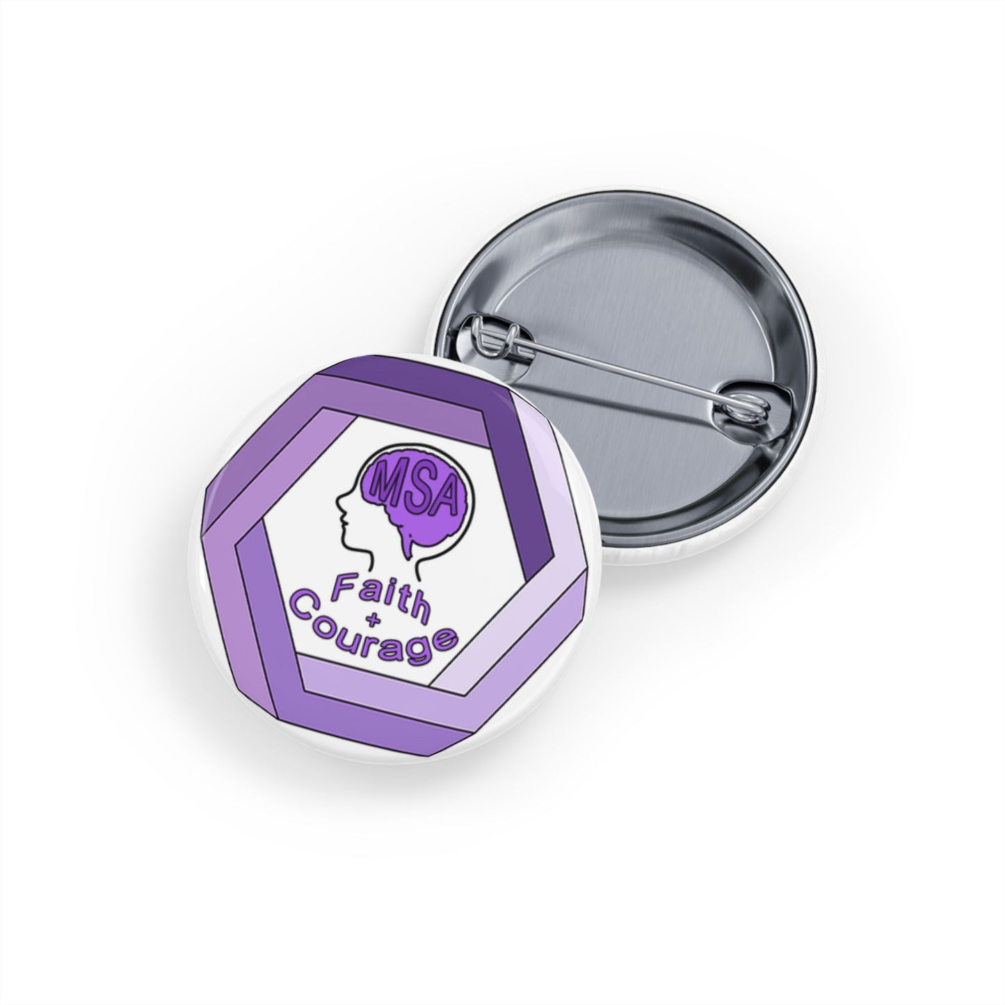 Empowering Faith Courage Round Pins - Perfect for Awareness Events, Social Causes, Gift Ideas, Fundraisers, Collectors