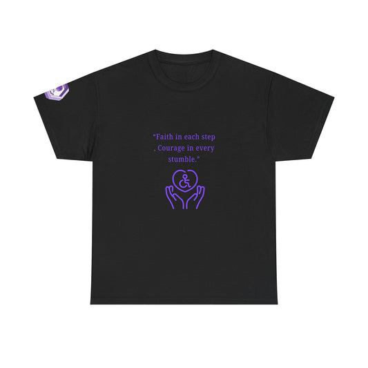Inspirational Quote T-Shirt - Faith & Courage Tee, Motivational Apparel, Unisex Graphic Shirt, Gift for Friends, Encouragement Wear