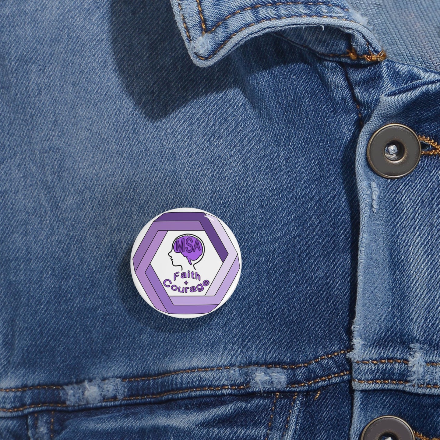 Empowering Faith Courage Round Pins - Perfect for Awareness Events, Social Causes, Gift Ideas, Fundraisers, Collectors