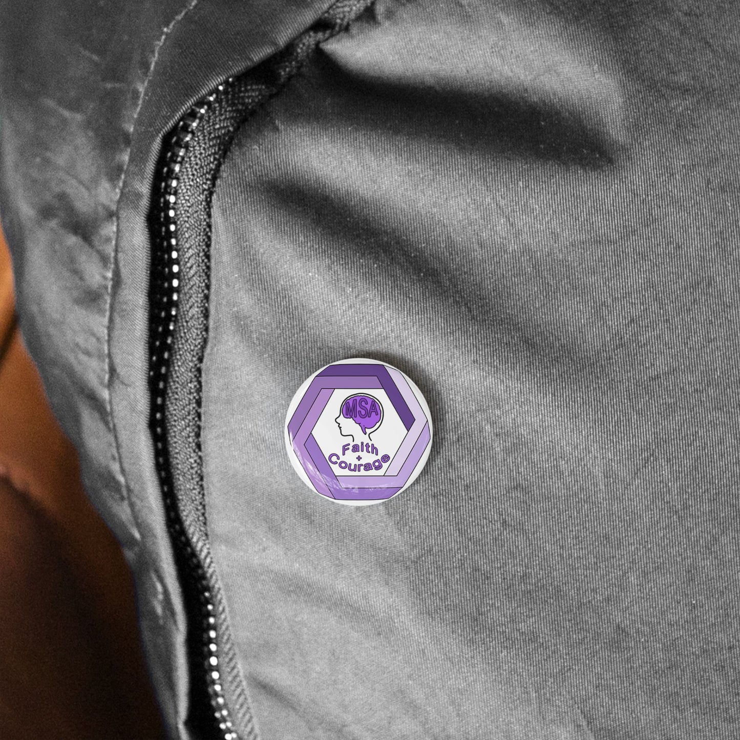 Empowering Faith Courage Round Pins - Perfect for Awareness Events, Social Causes, Gift Ideas, Fundraisers, Collectors