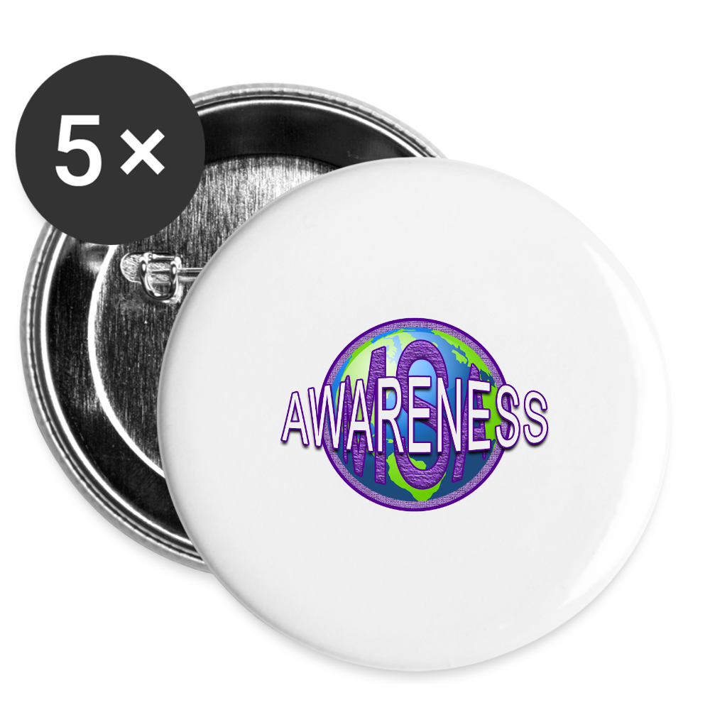 Buttons 3" ( 5-pack) - white