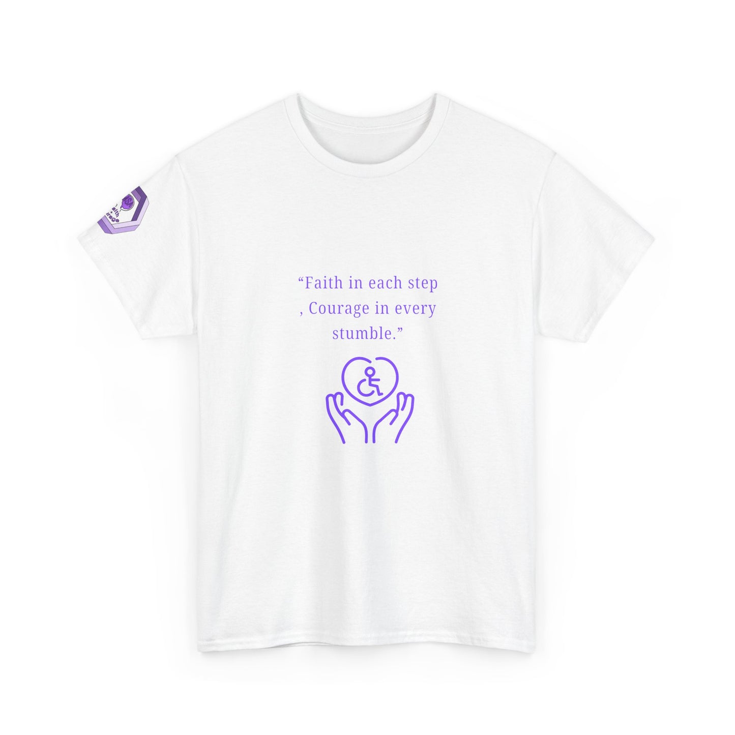 Inspirational Quote T-Shirt - Faith & Courage Tee, Motivational Apparel, Unisex Graphic Shirt, Gift for Friends, Encouragement Wear