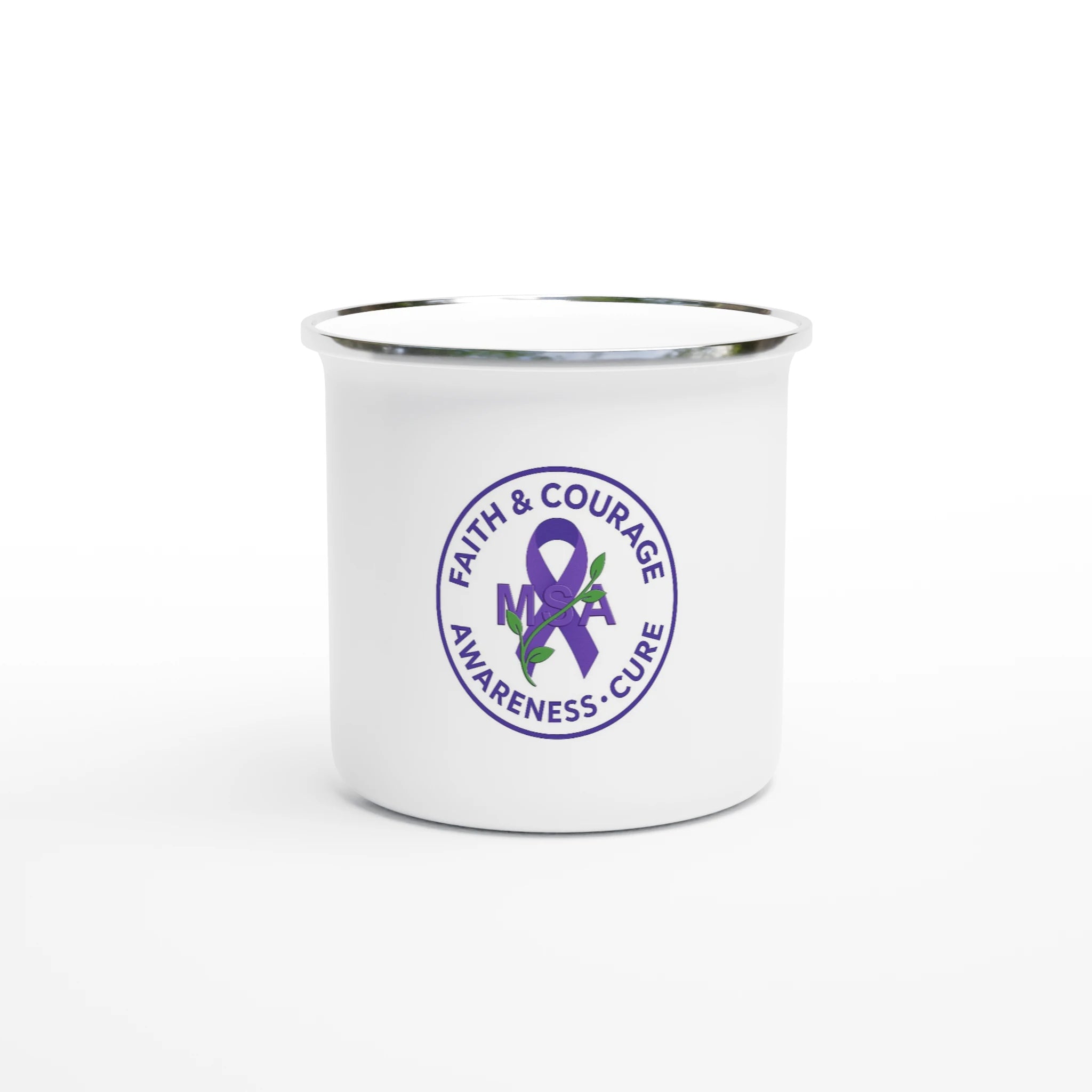 M.S.A Awareness Enamel Mug – 12oz Lightweight Camp Cup for a Cure