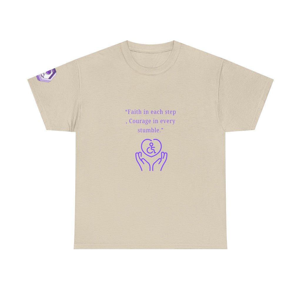 Inspirational Quote T-Shirt - Faith & Courage Tee, Motivational Apparel, Unisex Graphic Shirt, Gift for Friends, Encouragement Wear