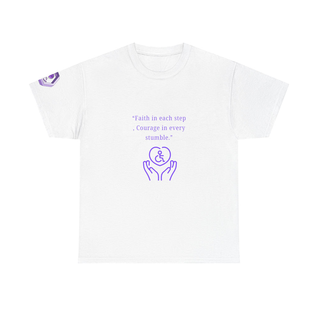 Inspirational Quote T-Shirt - Faith & Courage Tee, Motivational Apparel, Unisex Graphic Shirt, Gift for Friends, Encouragement Wear