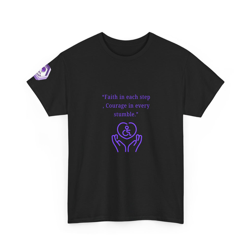 Inspirational Quote T-Shirt - Faith & Courage Tee, Motivational Apparel, Unisex Graphic Shirt, Gift for Friends, Encouragement Wear