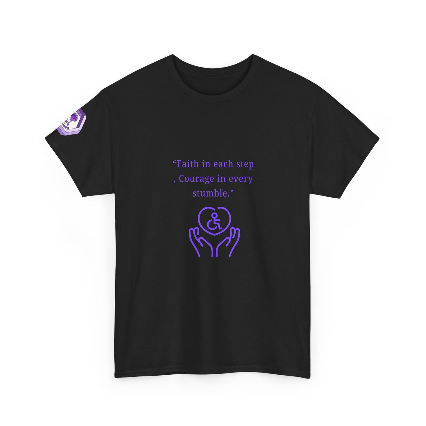 Inspirational Quote T-Shirt - Faith & Courage Tee, Motivational Apparel, Unisex Graphic Shirt, Gift for Friends, Encouragement Wear