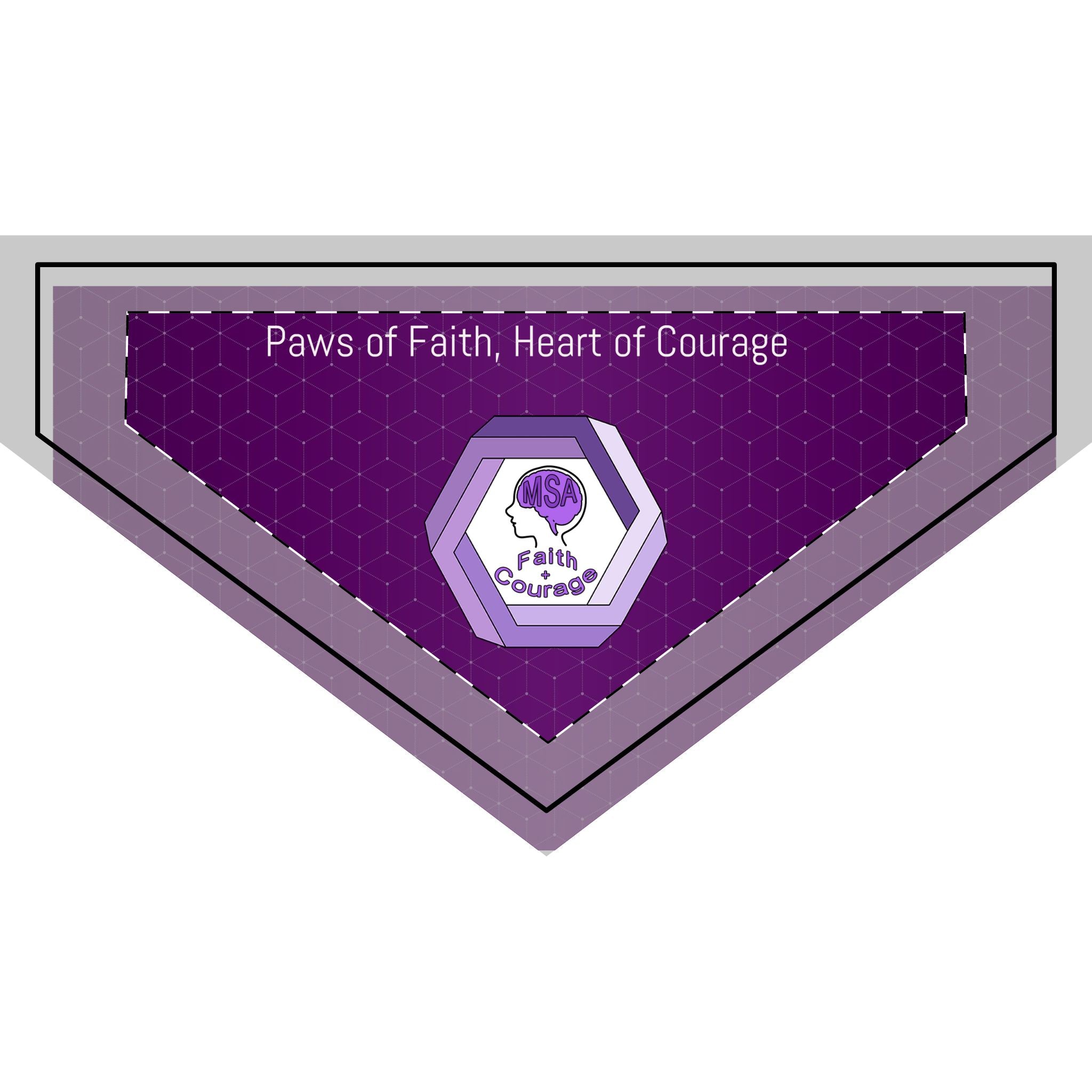 Clip-on Pet Bandana - Paws of Faith, Heart of Courage, Dog Accessory, Pet Gift, Dog Bandana for Special Occasions, Stylish Pet Wear