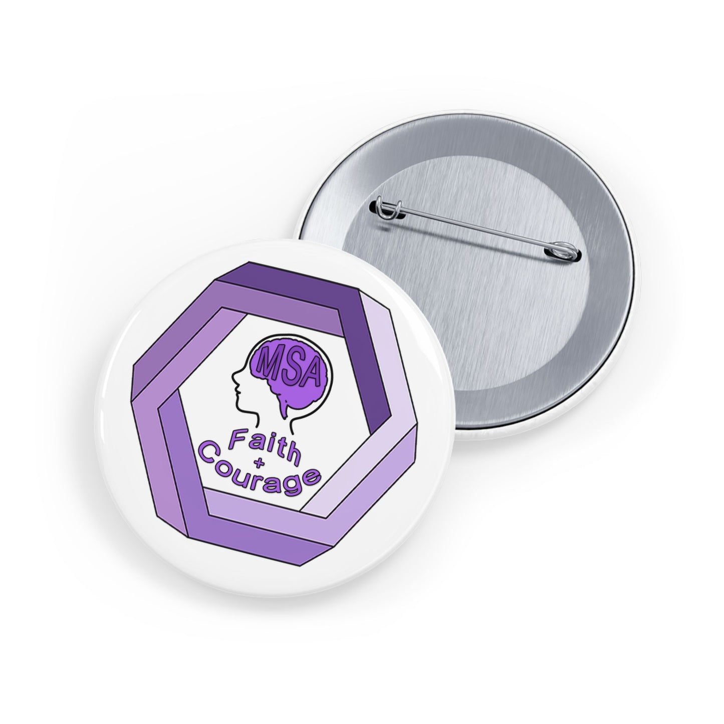 Empowering Faith Courage Round Pins - Perfect for Awareness Events, Social Causes, Gift Ideas, Fundraisers, Collectors