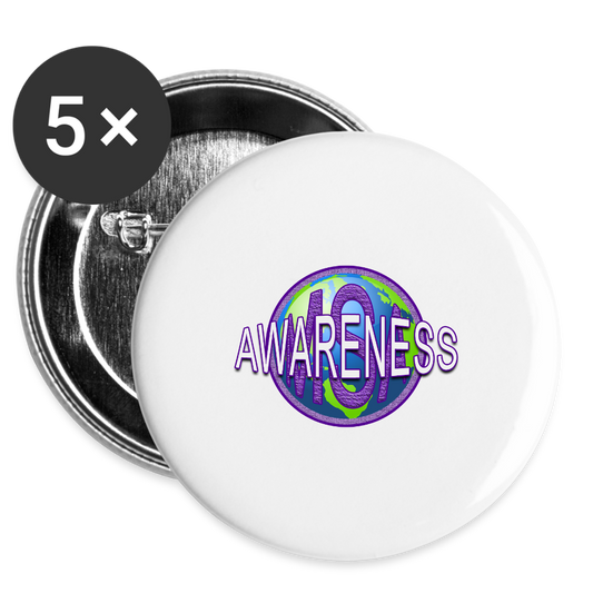 Buttons 3" ( 5-pack) - white