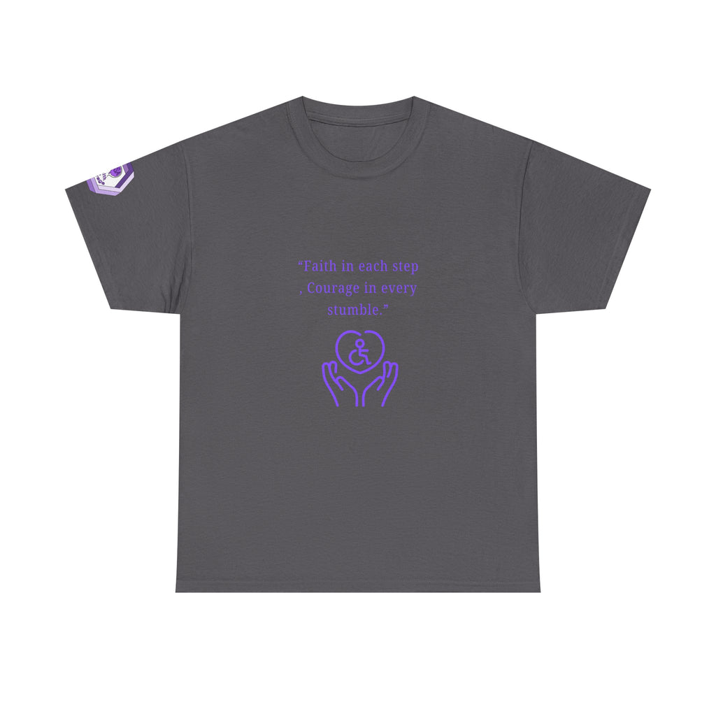 Inspirational Quote T-Shirt - Faith & Courage Tee, Motivational Apparel, Unisex Graphic Shirt, Gift for Friends, Encouragement Wear