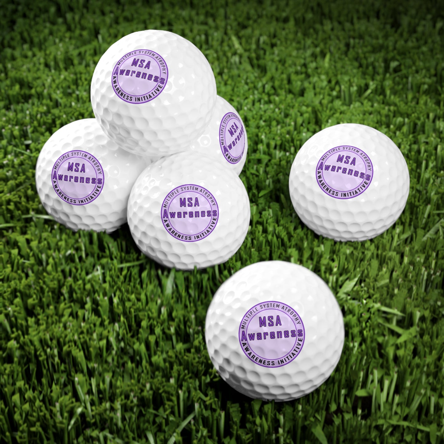 MSA Awareness Golf Balls - Support Multiple System Atrophy, Unique Gift for Golfers, Charity Fundraiser, Sports Enthusiast