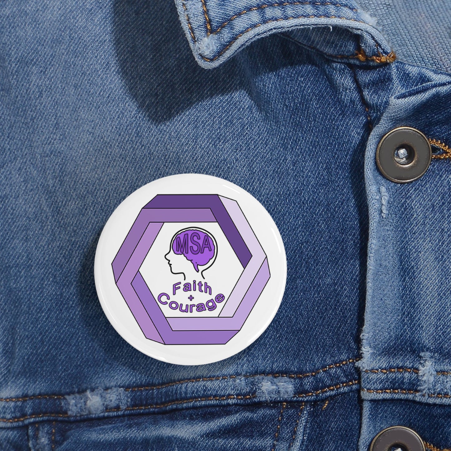 Empowering Faith Courage Round Pins - Perfect for Awareness Events, Social Causes, Gift Ideas, Fundraisers, Collectors