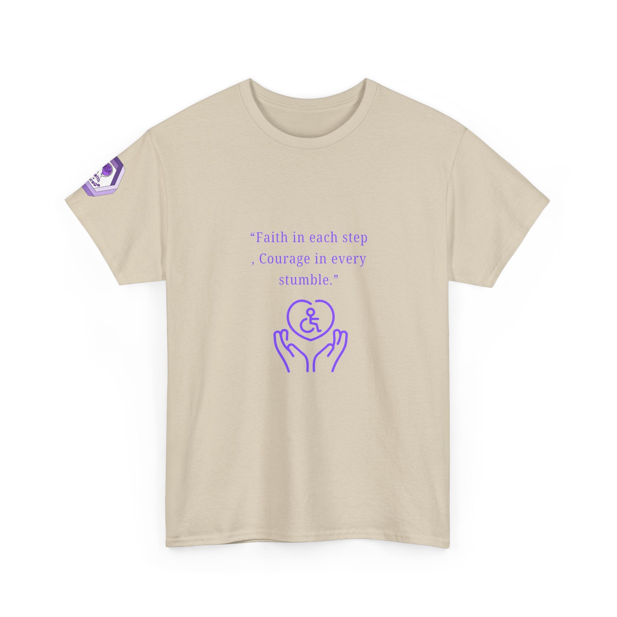 Inspirational Quote T-Shirt - Faith & Courage Tee, Motivational Apparel, Unisex Graphic Shirt, Gift for Friends, Encouragement Wear