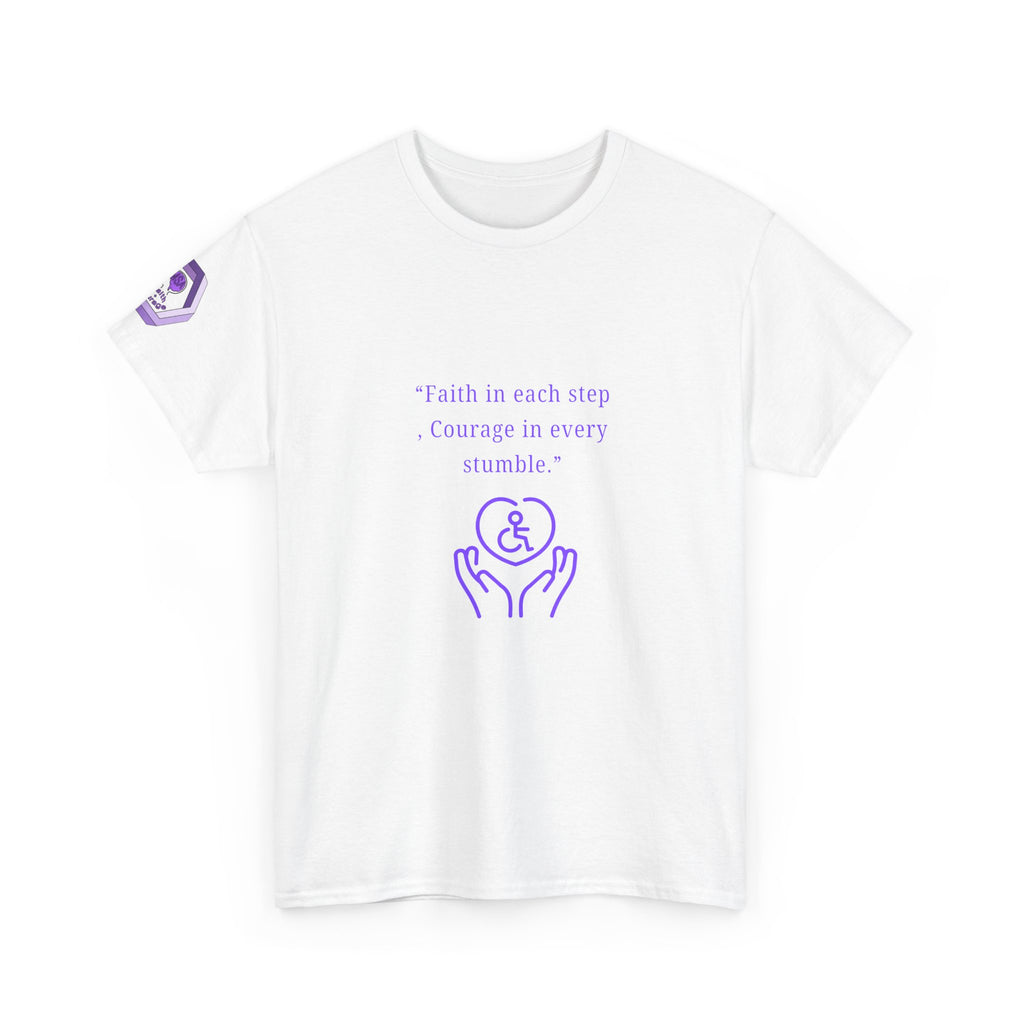 Inspirational Quote T-Shirt - Faith & Courage Tee, Motivational Apparel, Unisex Graphic Shirt, Gift for Friends, Encouragement Wear