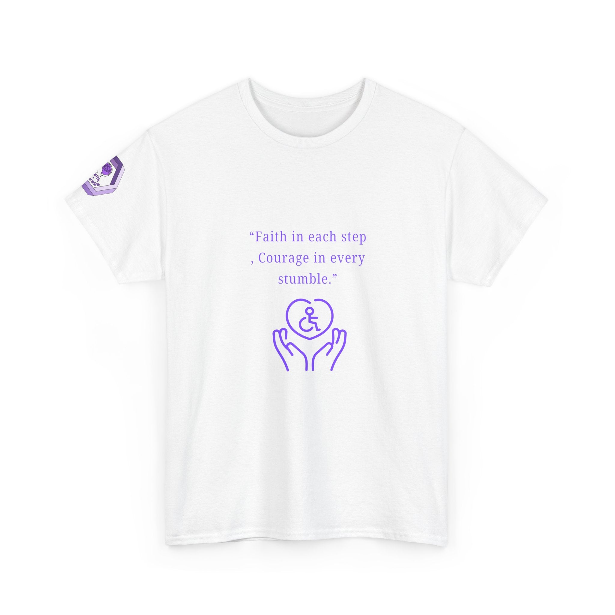 Inspirational Quote T-Shirt - Faith & Courage Tee, Motivational Apparel, Unisex Graphic Shirt, Gift for Friends, Encouragement Wear