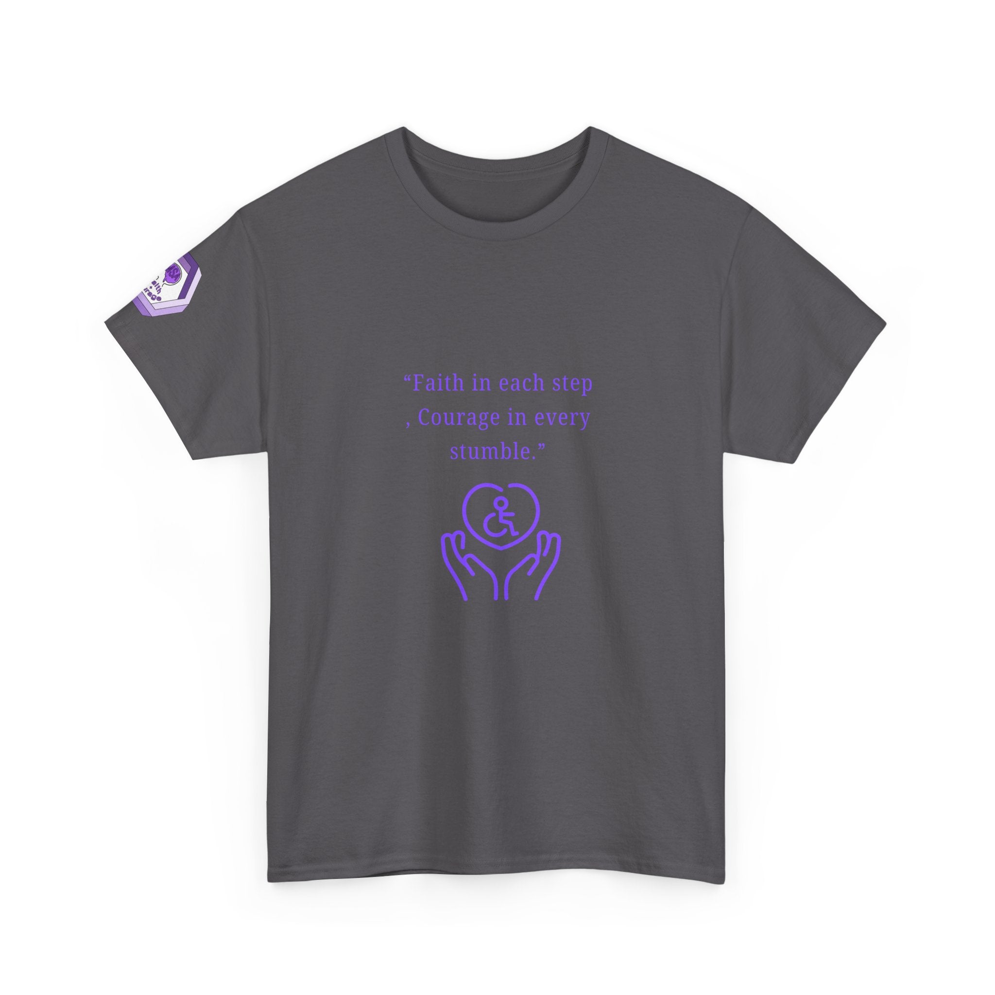 Inspirational Quote T-Shirt - Faith & Courage Tee, Motivational Apparel, Unisex Graphic Shirt, Gift for Friends, Encouragement Wear