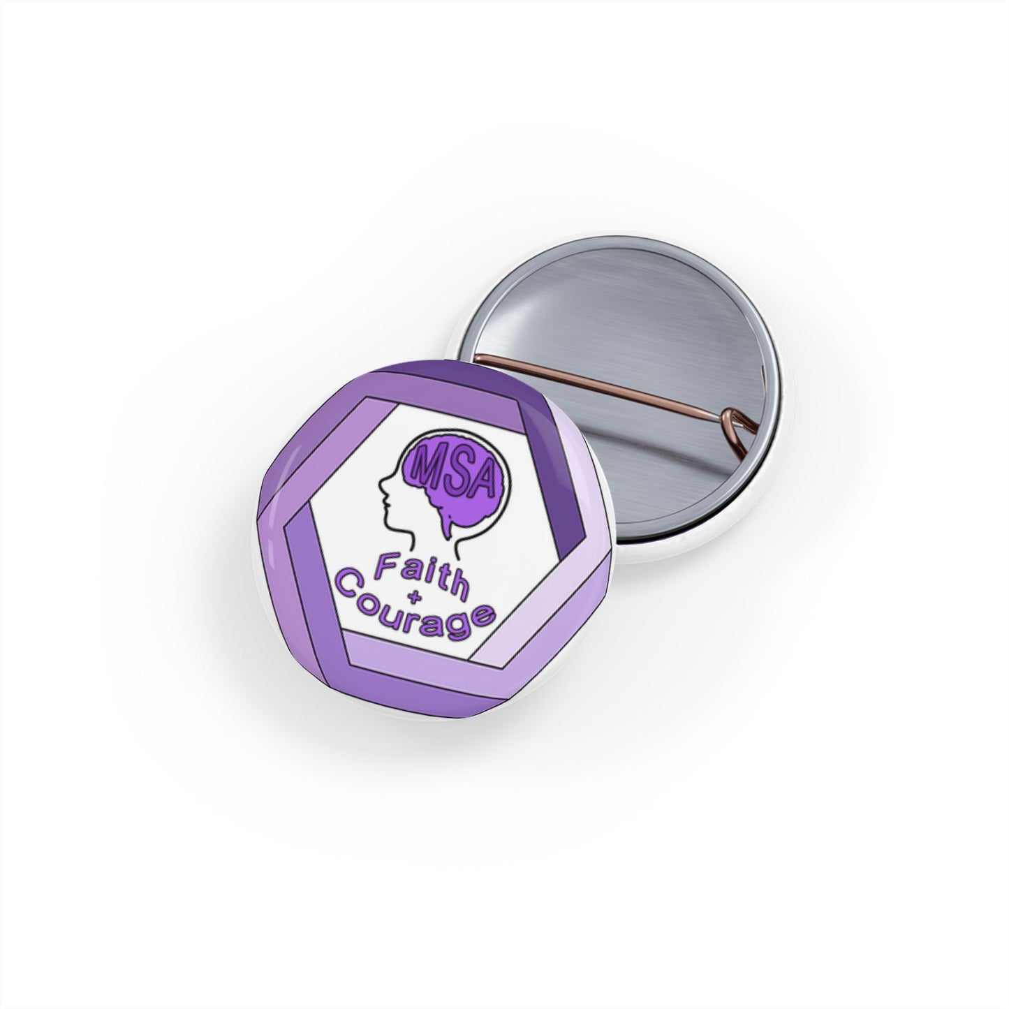 Empowering Faith Courage Round Pins - Perfect for Awareness Events, Social Causes, Gift Ideas, Fundraisers, Collectors