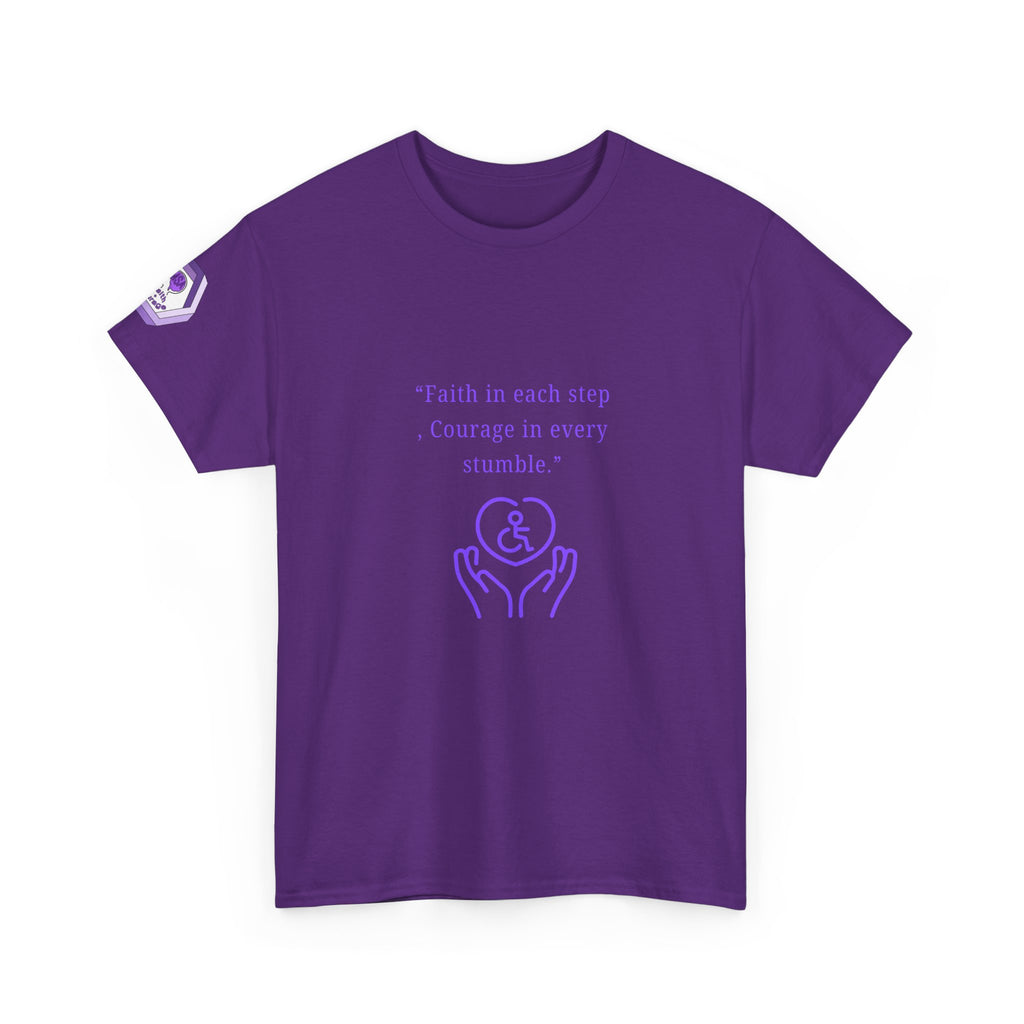 Inspirational Quote T-Shirt - Faith & Courage Tee, Motivational Apparel, Unisex Graphic Shirt, Gift for Friends, Encouragement Wear