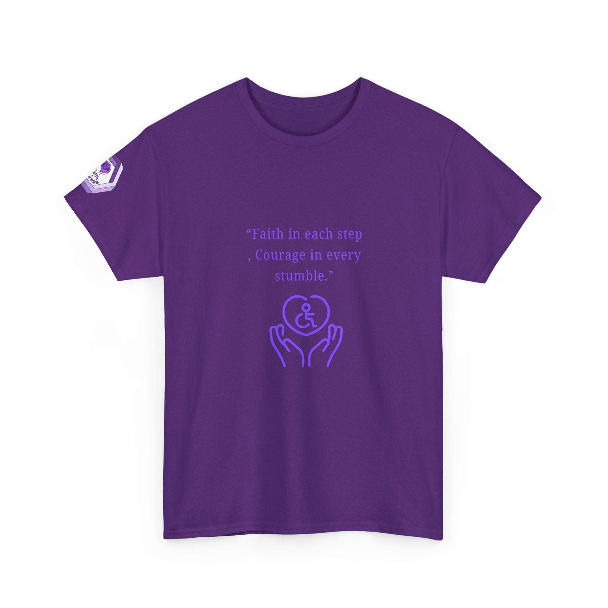 Inspirational Quote T-Shirt - Faith & Courage Tee, Motivational Apparel, Unisex Graphic Shirt, Gift for Friends, Encouragement Wear