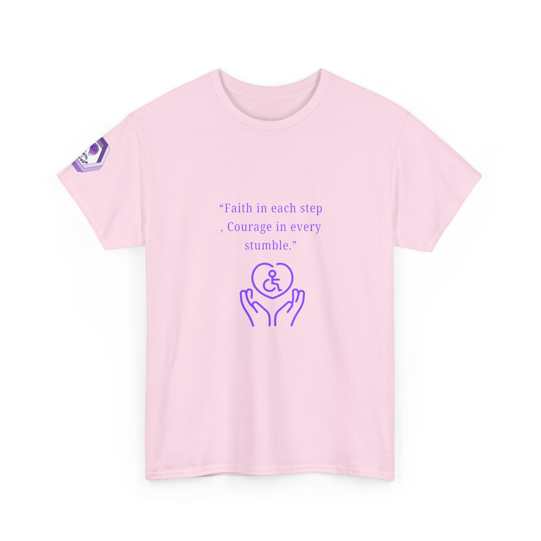 Inspirational Quote T-Shirt - Faith & Courage Tee, Motivational Apparel, Unisex Graphic Shirt, Gift for Friends, Encouragement Wear