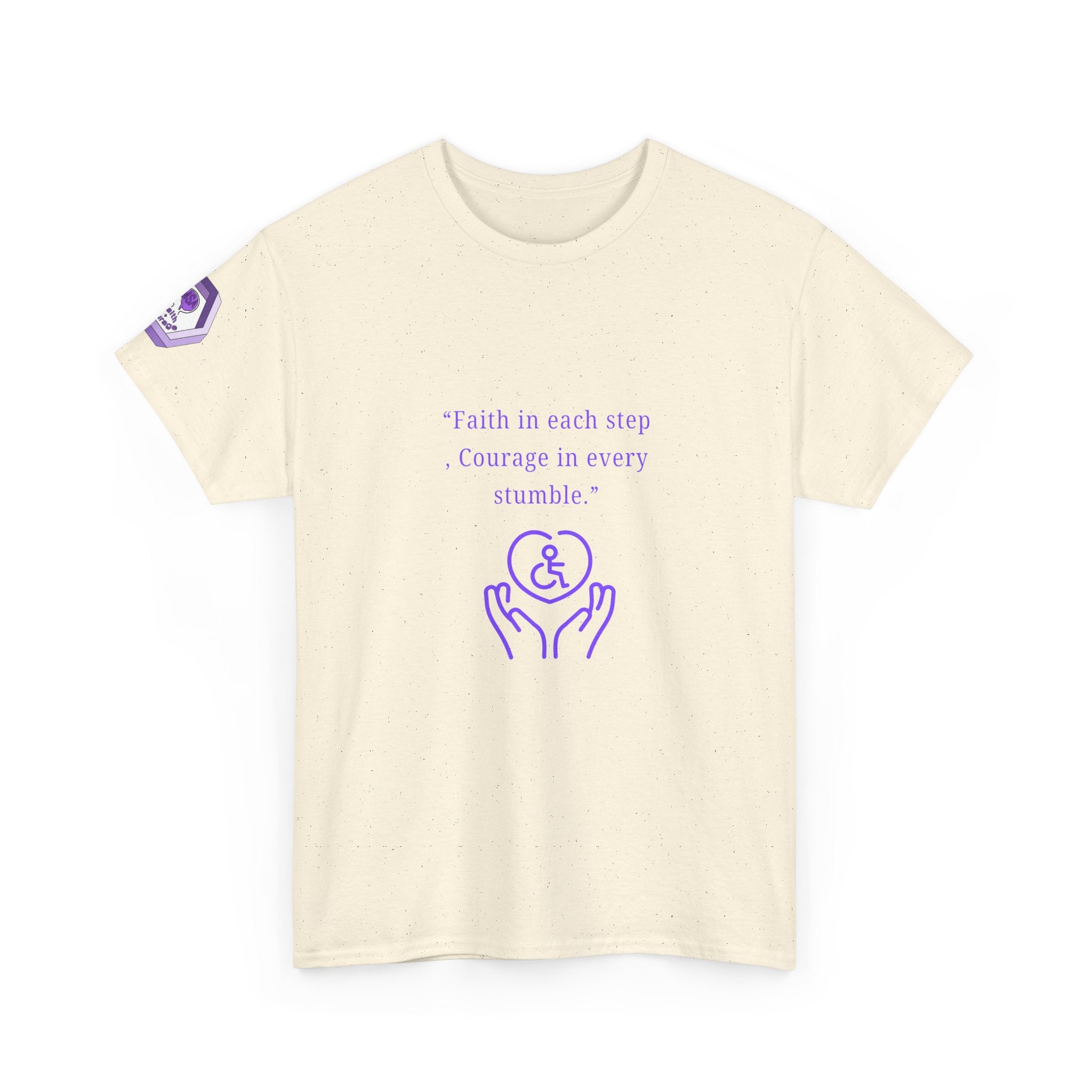 Inspirational Quote T-Shirt - Faith & Courage Tee, Motivational Apparel, Unisex Graphic Shirt, Gift for Friends, Encouragement Wear