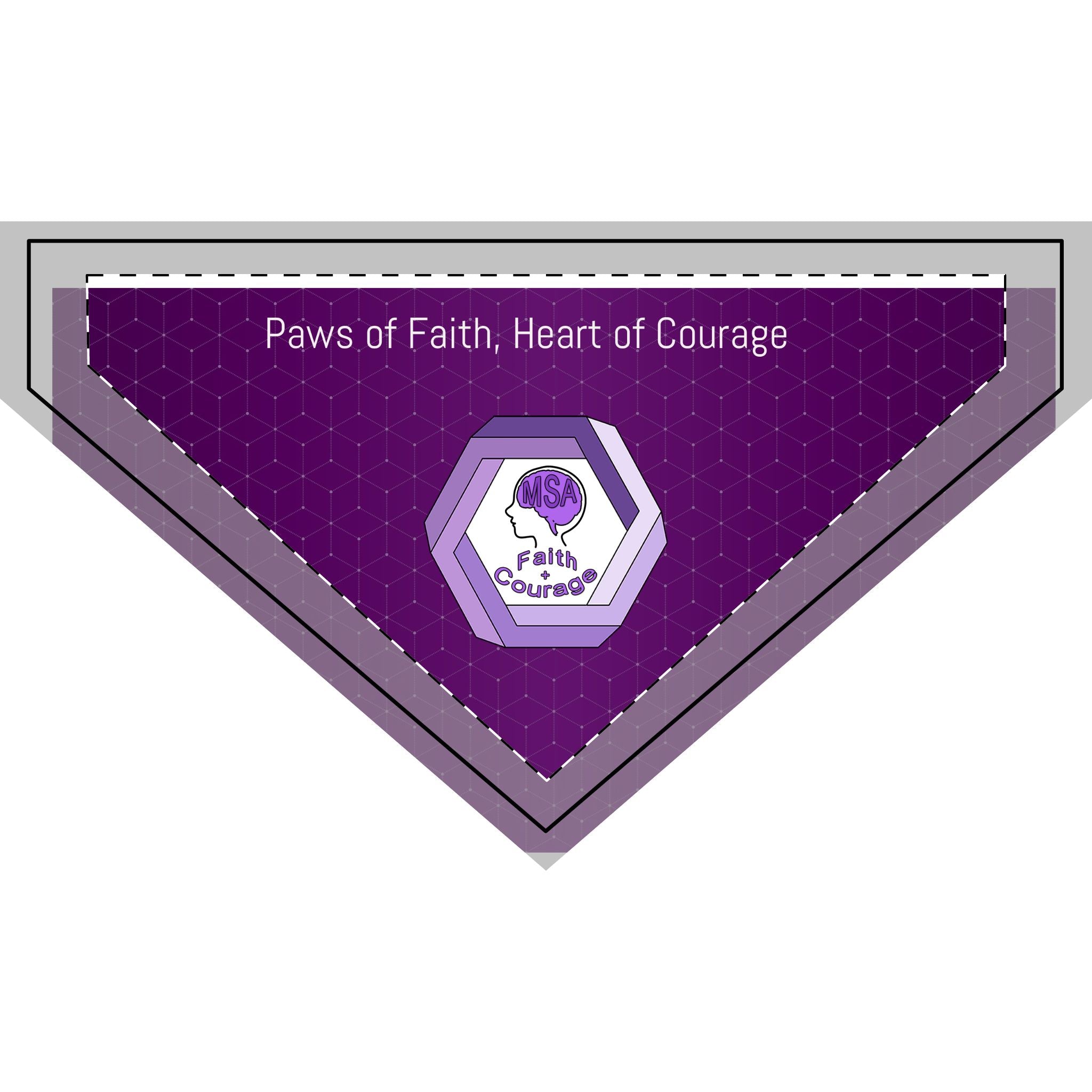 Clip-on Pet Bandana - Paws of Faith, Heart of Courage, Dog Accessory, Pet Gift, Dog Bandana for Special Occasions, Stylish Pet Wear