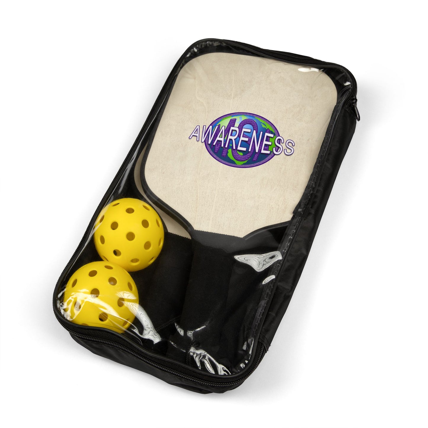 Pickleball Paddle Set, Pickleball for Awareness, Sports Gift, Outdoor Fun, Athletic Gear for All Ages