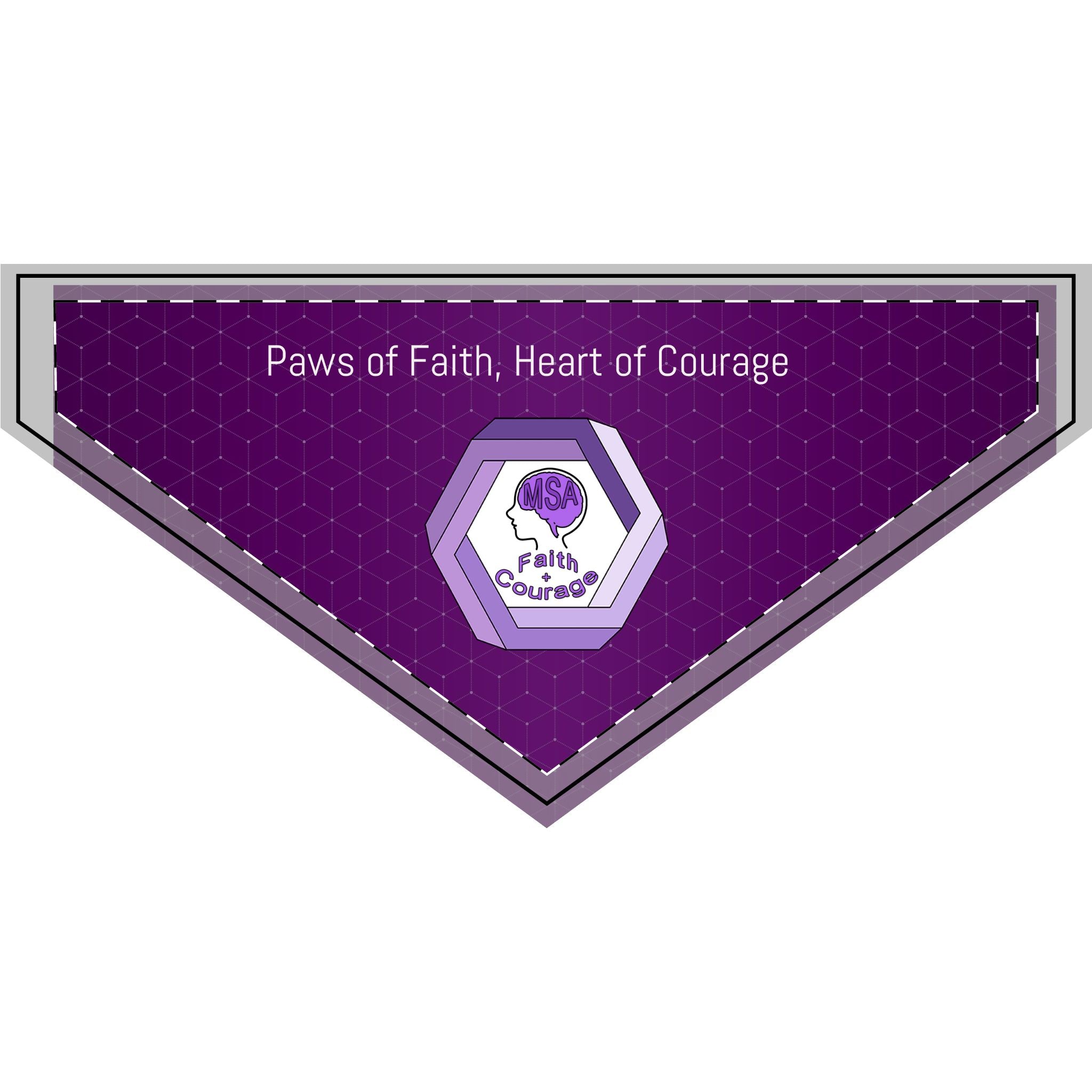 Clip-on Pet Bandana - Paws of Faith, Heart of Courage, Dog Accessory, Pet Gift, Dog Bandana for Special Occasions, Stylish Pet Wear