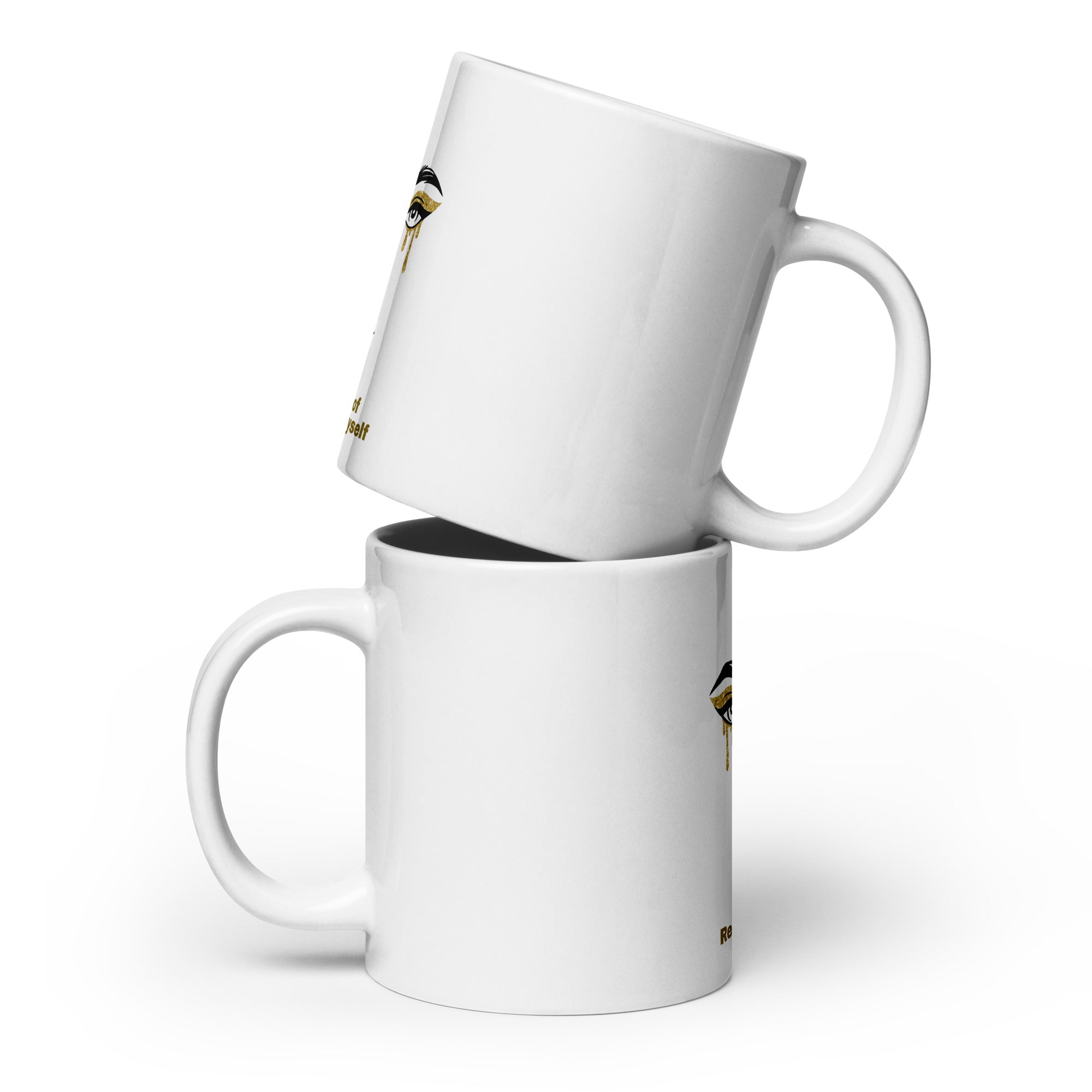 White glossy mug